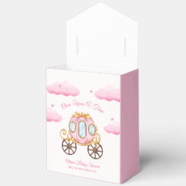 Pink Sweet Girly Princess Carriage Baby Shower Geschenkschachtel