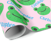 Pink Sweet Life Frog Muster Geschenkpapier (Rolleneckpunkt)