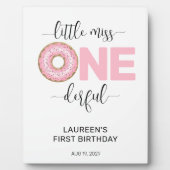 Pink Sweet Little MIs 1. Geburtstag Fotoplatte (Vorderseite)