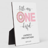 Pink Sweet Little MIs 1. Geburtstag Fotoplatte (Seite)