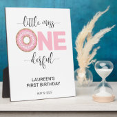 Pink Sweet Little MIs 1. Geburtstag Fotoplatte (Seite)