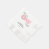 Pink Sweet Little MIs 1. Geburtstag Serviette (Ecke)