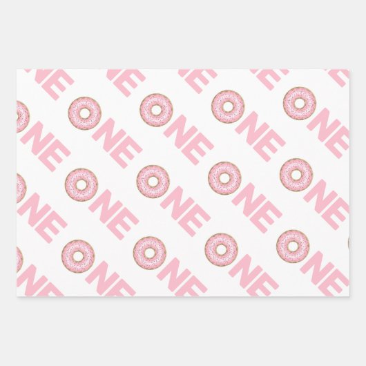 Pink Sweet Little MIss 1st Birthday Geschenkpapier Set (Vorderseite 3)