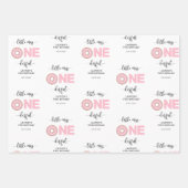 Pink Sweet Little MIss 1st Birthday Geschenkpapier Set (Vorderseite)