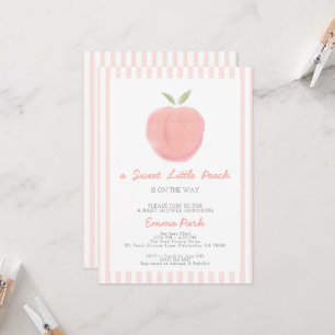 Pink Sweet Little Peach Baby Dusche Einladung