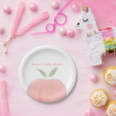 Pink Sweet Little Peach Baby Duschpapier Teller (Party)