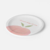 Pink Sweet Little Peach Baby Duschpapier Teller (Schrägansicht)