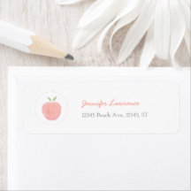 Pink Sweet Little Peach Rücksendeadresse Etikett