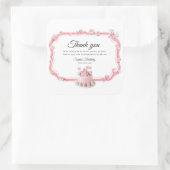 Pink Sweet One Birthday Favor Stickers (Tasche)