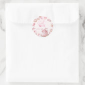 Pink Sweet One Round Favor Stickers (Tasche)