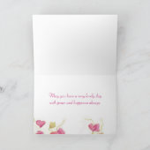 Pink Sweet Pea Flowers Pansy Garden Karte (Innenseite)