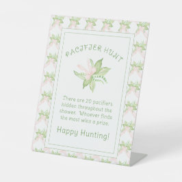 Pink Sweet Pea Girl Schnuller Hunt Kinderdusche Sockelschild