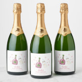 Pink Sweet Poppin Champagner Flaschen Babydusche Schaumweinetikett (Flaschen)