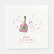 Pink Sweet Poppin Champagner Flaschen Babydusche