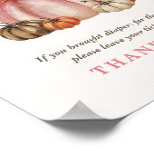 Pink Sweet Pumpkin Baby Dusche Windelwanne Windelw Poster (Ecke)