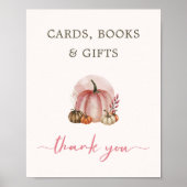 Pink Sweet Pumpkin Baby Duschkarte Book Gift Poster (Vorne)
