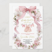 PINK SWEETHEART BABYSHOWER PARTY INVITATION EINLADUNG (Vorne/Hinten)
