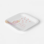 Pink Sweetheart Champagne Valentines Baby Dusche Pappteller (Gewinkelt)