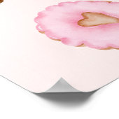 Pink Sweetheart Donuts Willkommensdusche Poster (Ecke)