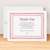 Pink Sweetheart Girl Baby Dusche Dankeskarte