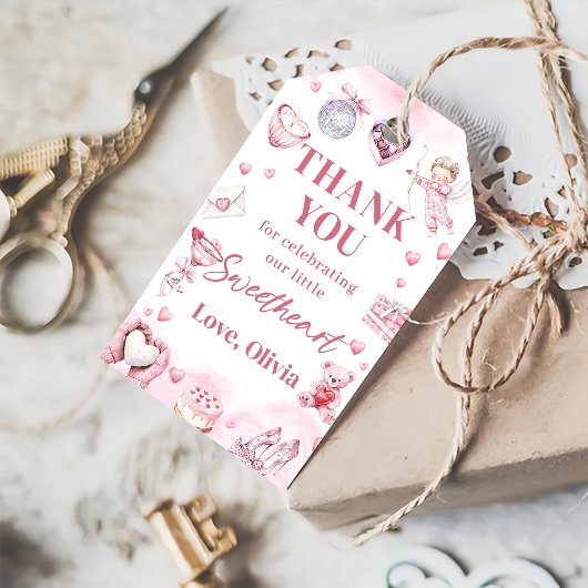 Pink Sweetheart Valentine Geburtstagsgeschenk Tag Geschenkanhänger
