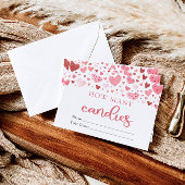 Pink Sweetheart Valentine Wie viele Candies Spiel Begleitkarte