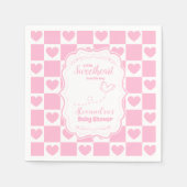 Pink Sweetheart Valentine's Day Babydusche Serviette (Vorderseite)