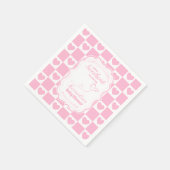 Pink Sweetheart Valentine's Day Babydusche Serviette (Ecke)