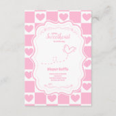 Pink Sweetheart Valentine's Day Diapper Raffle Begleitkarte (Vorderseite)