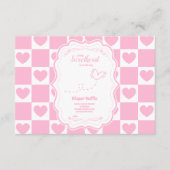 Pink Sweetheart Valentine's Day Diapper Raffle Begleitkarte (Vorderseite)