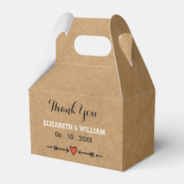 Pink Sweethearts & Arrows Rustic Wedding Vielen Da Geschenkschachtel