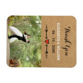 Pink Sweethearts & Arrows Rustic Wedding Vielen Da Magnet (Horizontal)