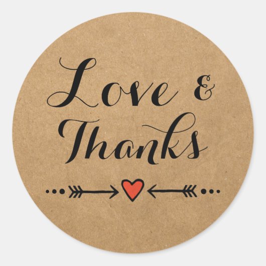 Pink Sweethearts & Arrows Wedding Liebe & Danke Runder Aufkleber (Vorderseite)