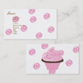 Pink Swirl Kuchen Visitenkarte (Vorne/Hinten)