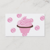 Pink Swirl Kuchen Visitenkarte (Rückseite)