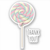 Pink Swirl Lollipop Contour Sticker (Vorderseite)