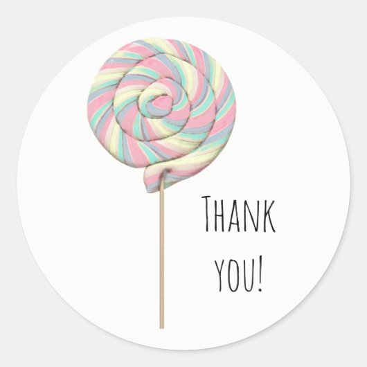 Pink Swirl Lollipop Sticker (Vorderseite)