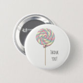 Pink Swirl Lollipop-Taste Button (Vorne & Hinten)