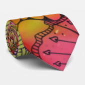 Pink Swirl Neck Tie Krawatte (Gerollt)