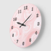 Pink Swirl Wall Clock Große Wanduhr (Winkel)