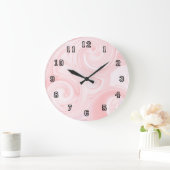 Pink Swirl Wall Clock Große Wanduhr (Zuhause)