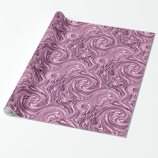 Pink Swirl Wrapping Paper Geschenkpapier (Ungerollt)