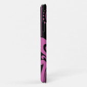 Pink Swirling Damask Pattern auf Black Case Mate i (Hinten/Rechts)