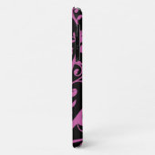 Pink Swirling Damask Pattern auf Black Case Mate i (Hinten/Links)