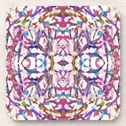 Pink Symmetrical Getränkeuntersetzer (Vorderseite)