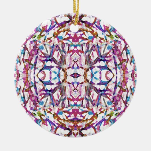 Pink Symmetrical Keramik Ornament (Vorne)