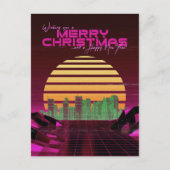 Pink Synthwave Weihnachten (Vorderseite)