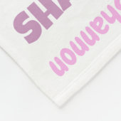 Pink T Rex Dinosaur Fleece Blanket (Ecke)