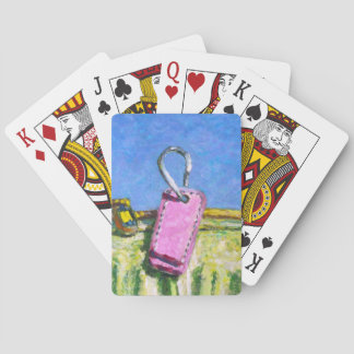 Pink Tag Fine Art Grußkarte Spielkarten