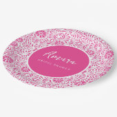PINK TALAVERA BRAUTPARTY PAPPTELLER (Schrägansicht)